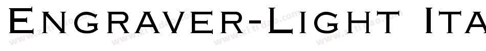 Engraver-Light Italic字体转换
